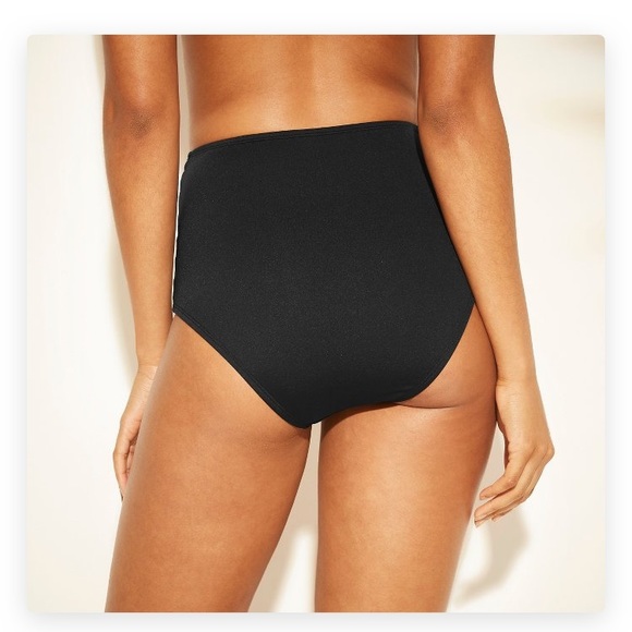 ⭐️ Sale ⭐️Mossimo Black High waisted Bikini Bottom - Picture 2 of 3
